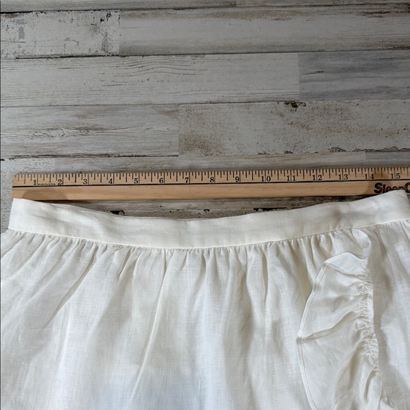 NWT J. Crew Cream Mini Wrap Skirt with Ruffled Tiers - Picture 4 of 8